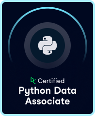 DataCamp Python Data Associate Certification badge
