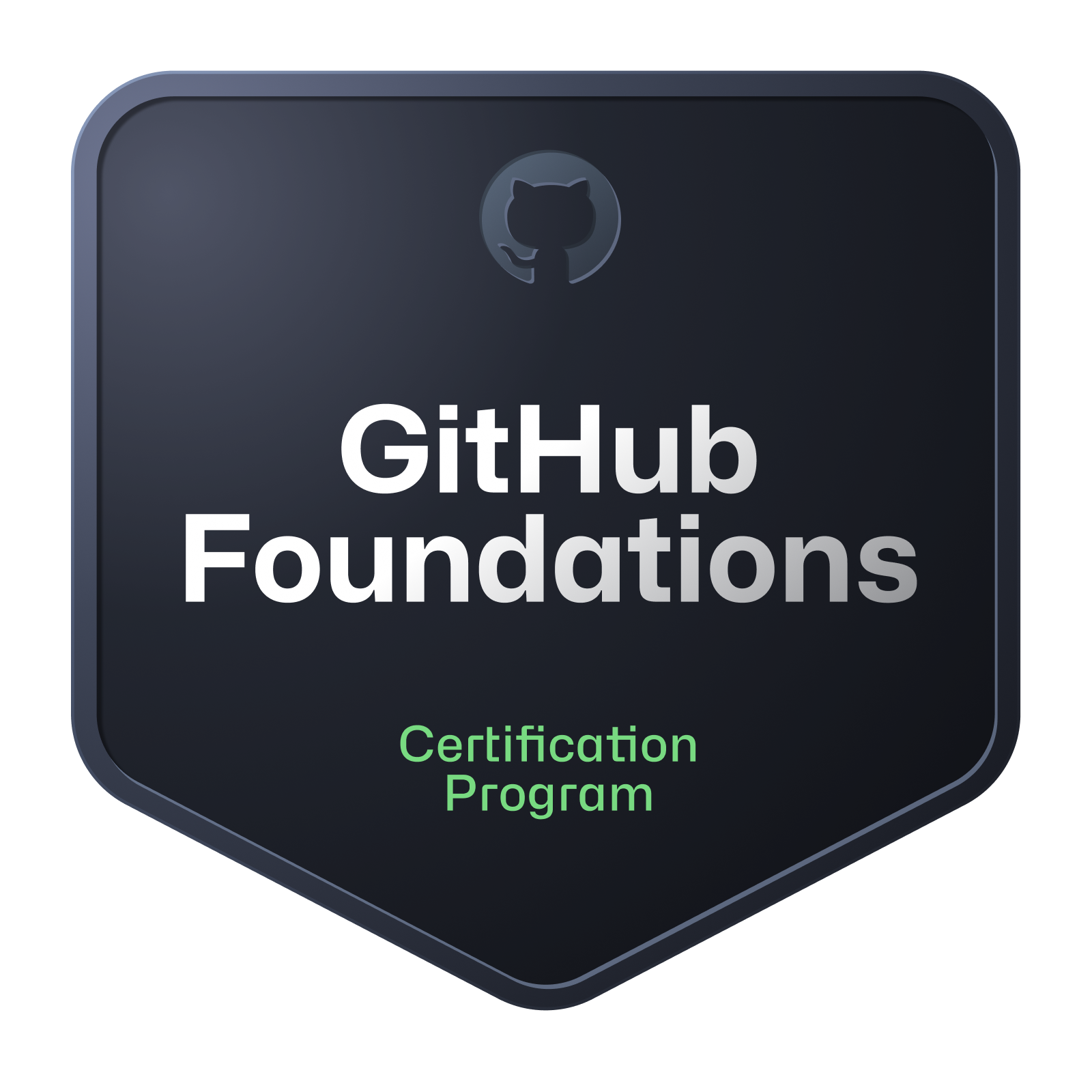 GitHub Foundations Certification badge